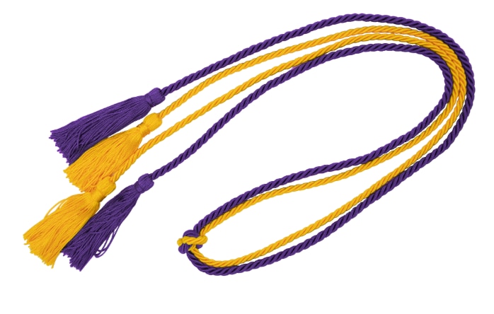 HONOR CORDS DOUBLE PURPLE/WHITE