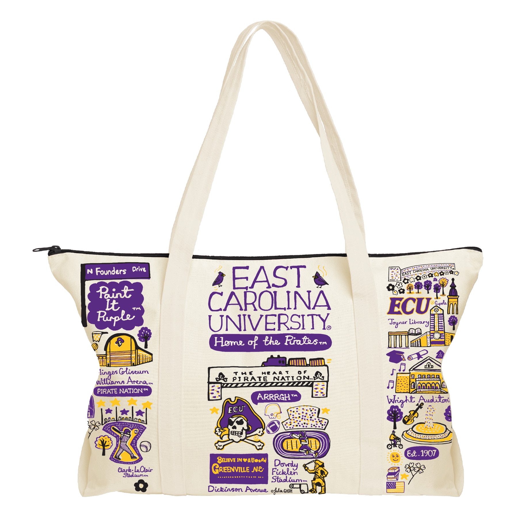 East Carolina Pirates Julia Gash Weekend Tote