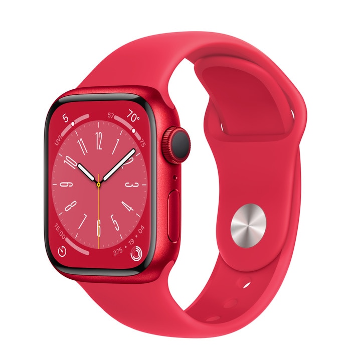 Apple Watch Series 8 GPS 41mm (PRODUCT)RED Aluminum Case with (PRODUCT)RED Sport Band - M/L