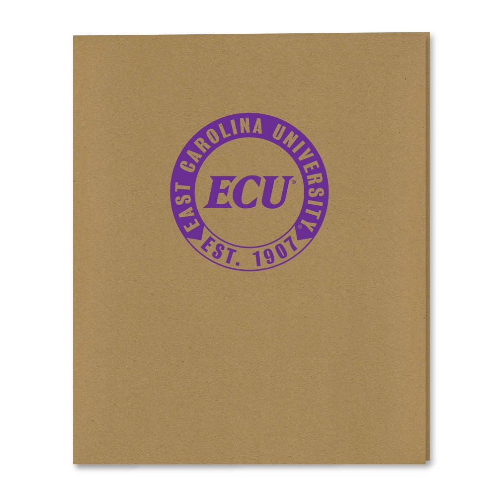 Recycled Emblematic Kraft 2 Pocket Folder, Classic