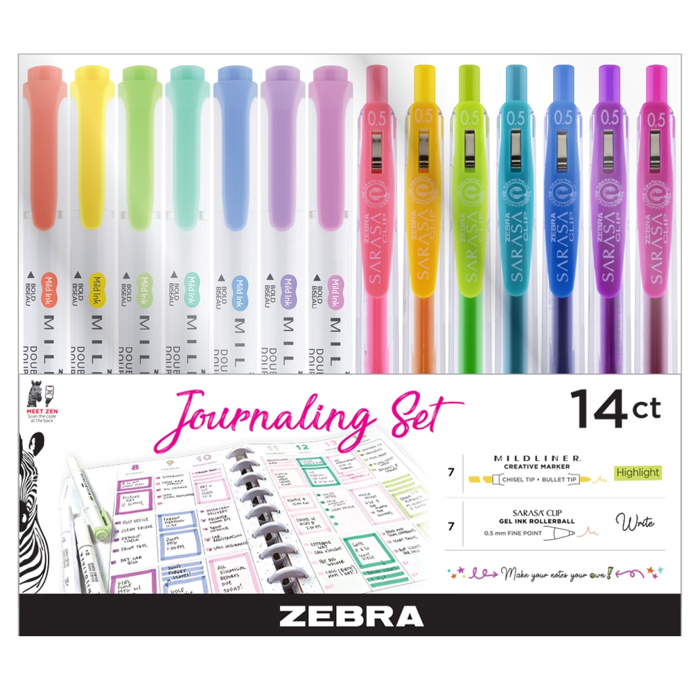 Zebra Journaling Set 14pk