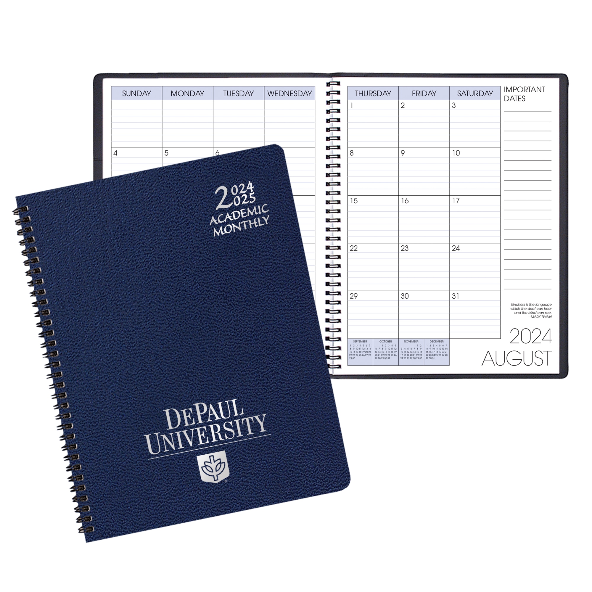 Payne 24-25 Imprinted Academic Monthly Planner 8.5"x11"