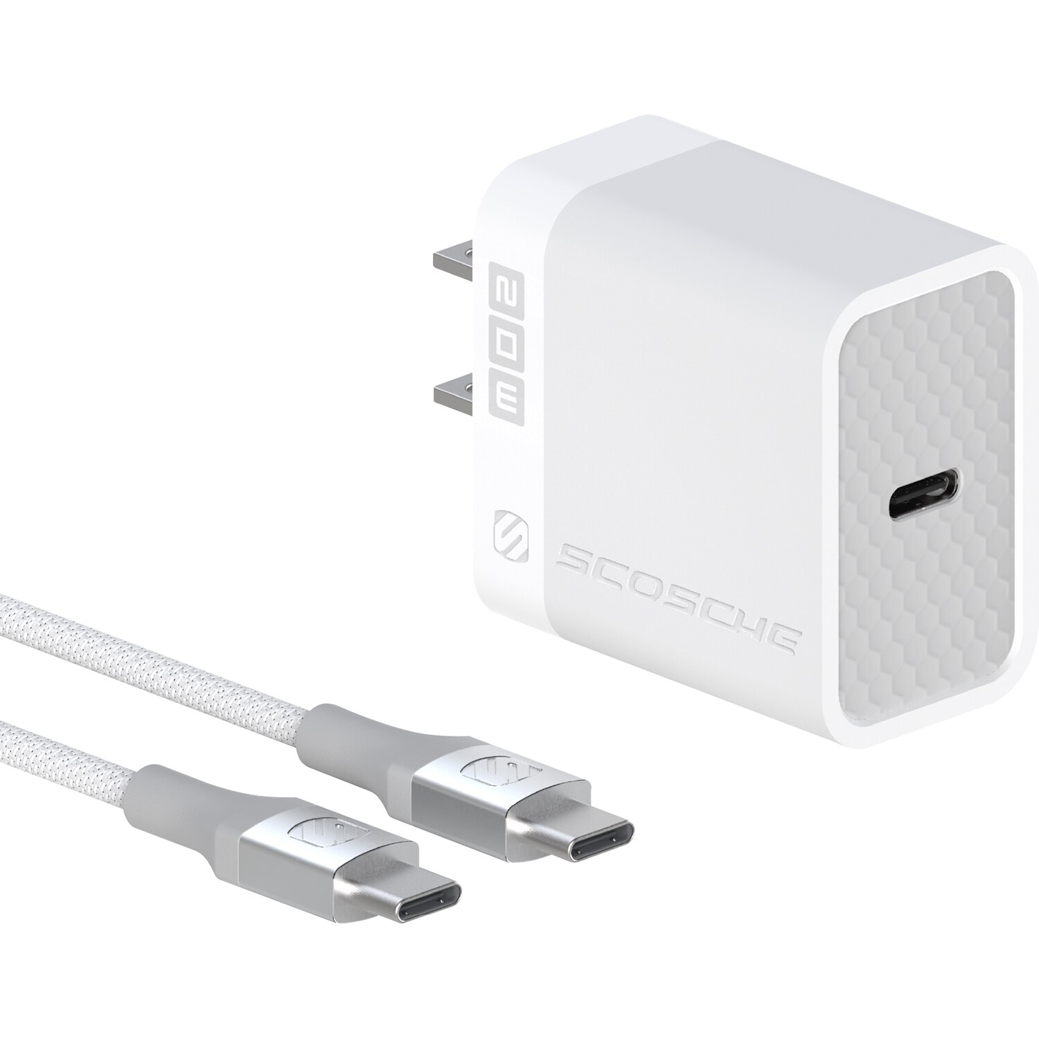 Scosche PowerVolt Strikeline Kit USB Fast Charger & Cable 4ft