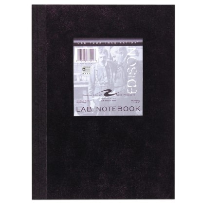 Chemistry Lab Book 5x5 Black 60 Sheets