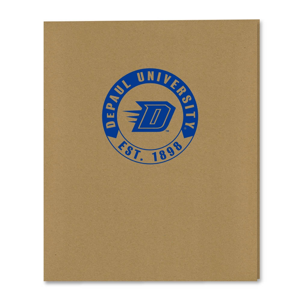 Recycled Emblematic Kraft 2 Pocket Folder, Classic