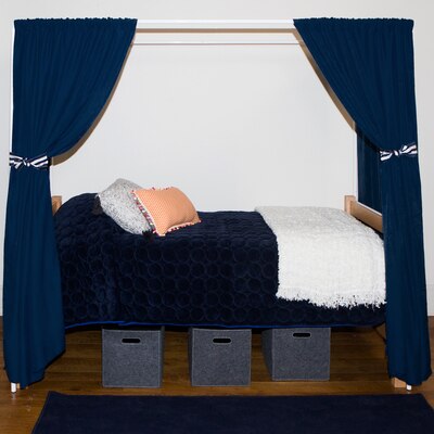 White Campus Canopies with Three Navy Panels
