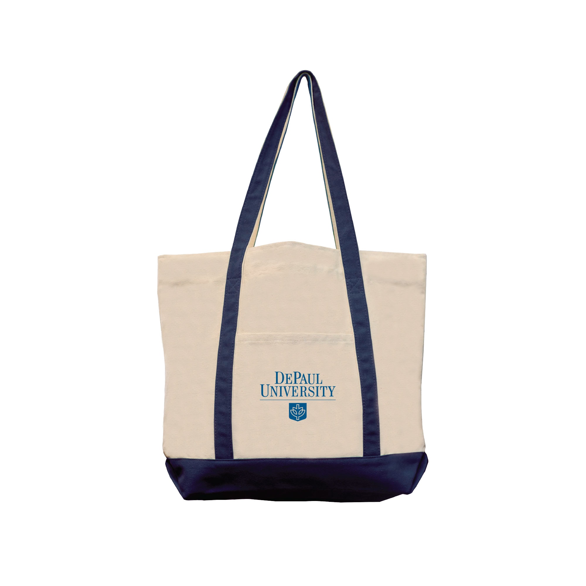 DePaul Blue Demons CTPZLG LG Canvas 12oz Tote Zip Top