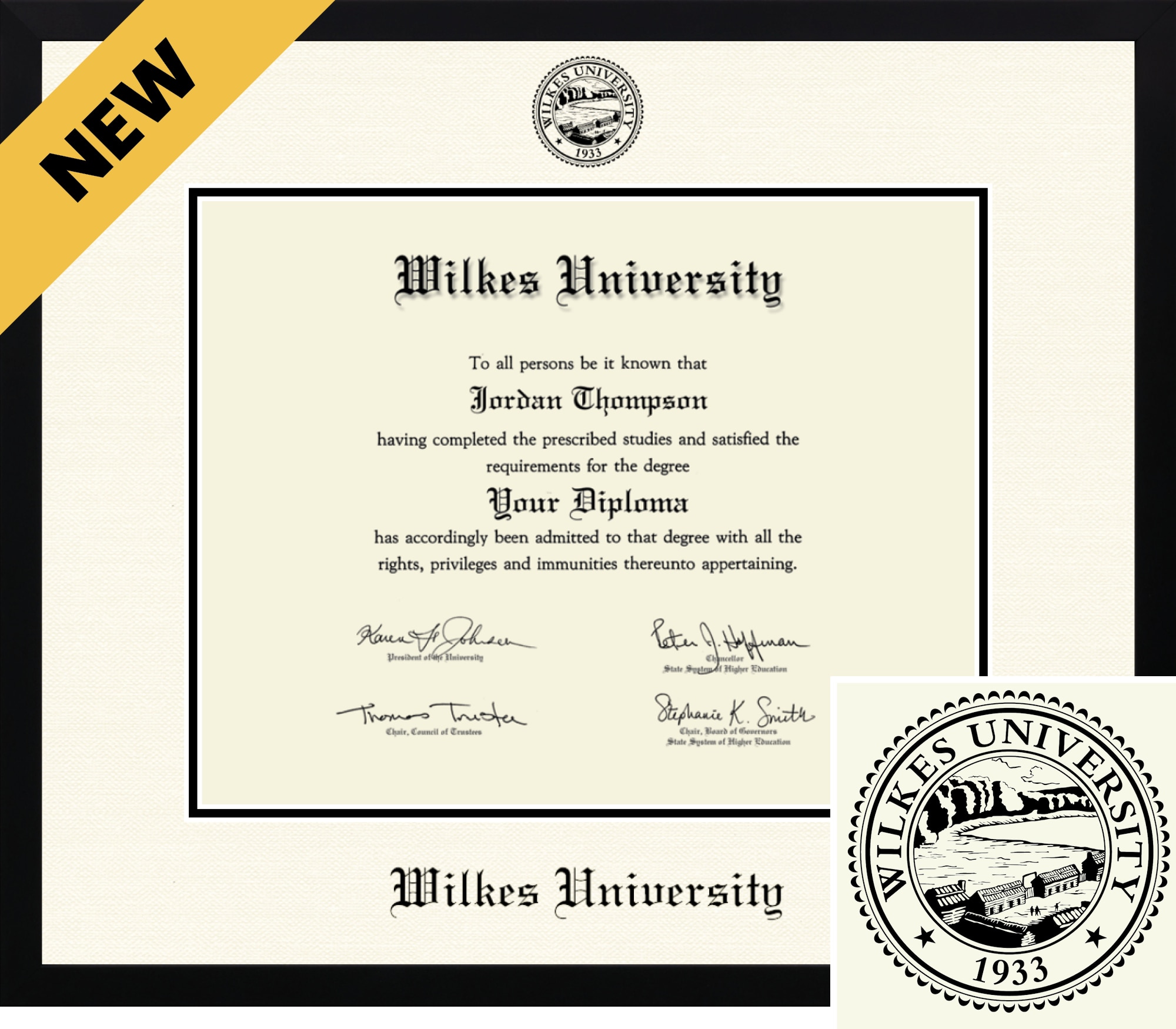 Church Hill Classics ICON 11x14 Black Diploma Frame