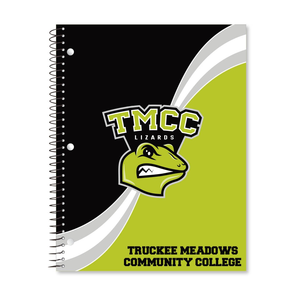 Digi Curve Divide 1 Subject 11"x8.5" 70 Count College Ruled Spiral Notebook