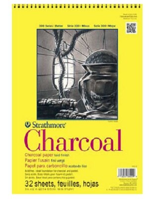 Strathmore Charcoal Paper Pad, 300 Series, 18" x 24, Spiral-Bound