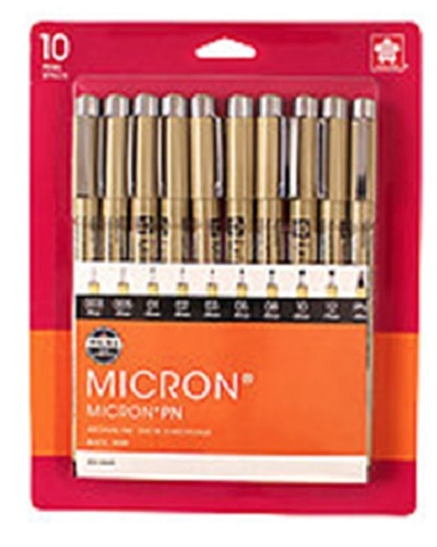 Micron Pen Set of 10