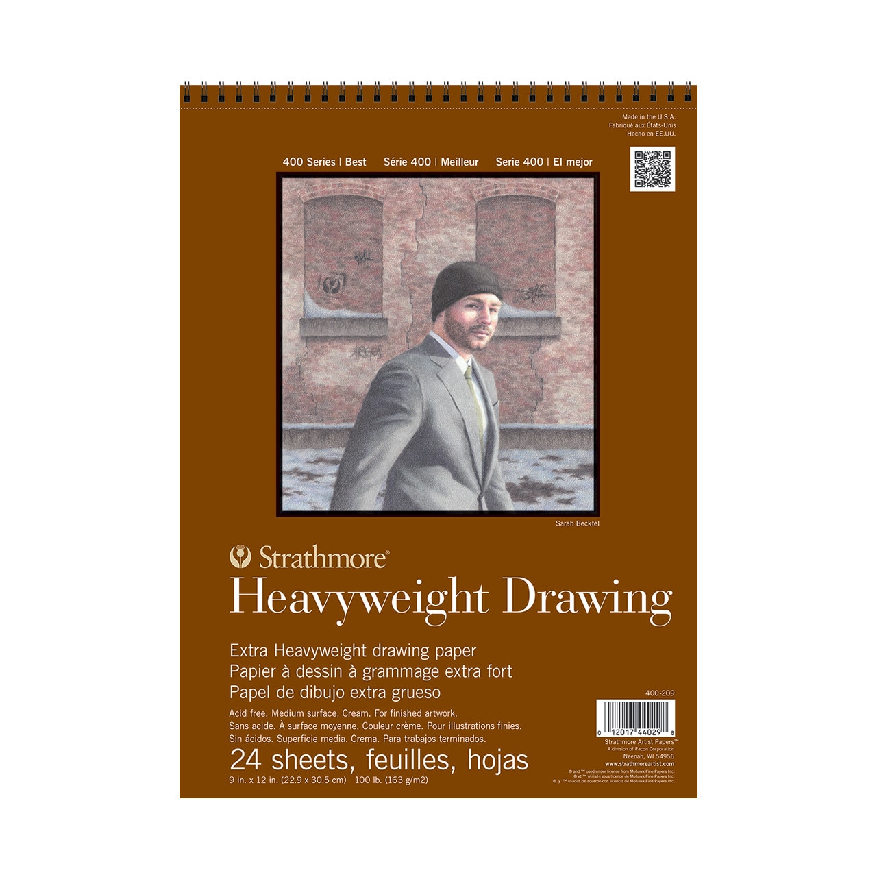 Strathmore Drawing Paper Pad, 400 Series, 24 Sheets, 9" x 12"