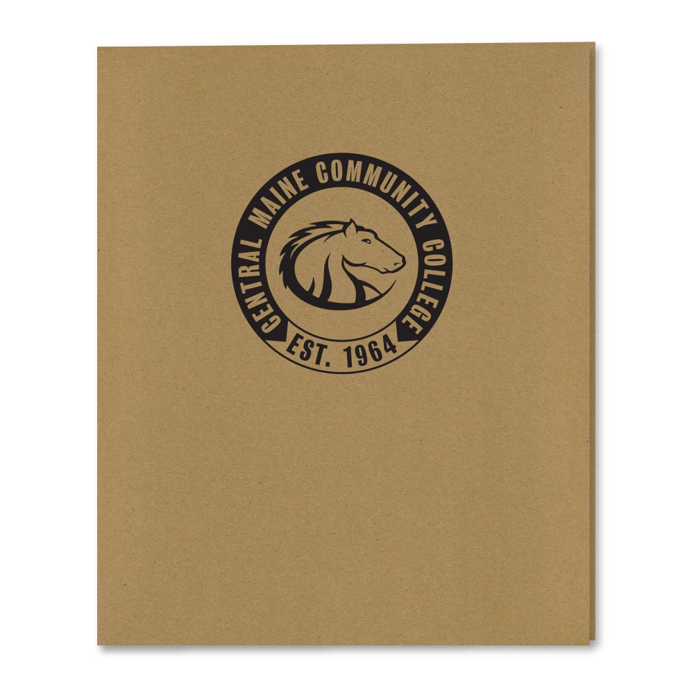 Recycled Emblematic Kraft 2 Pocket Folder, Classic