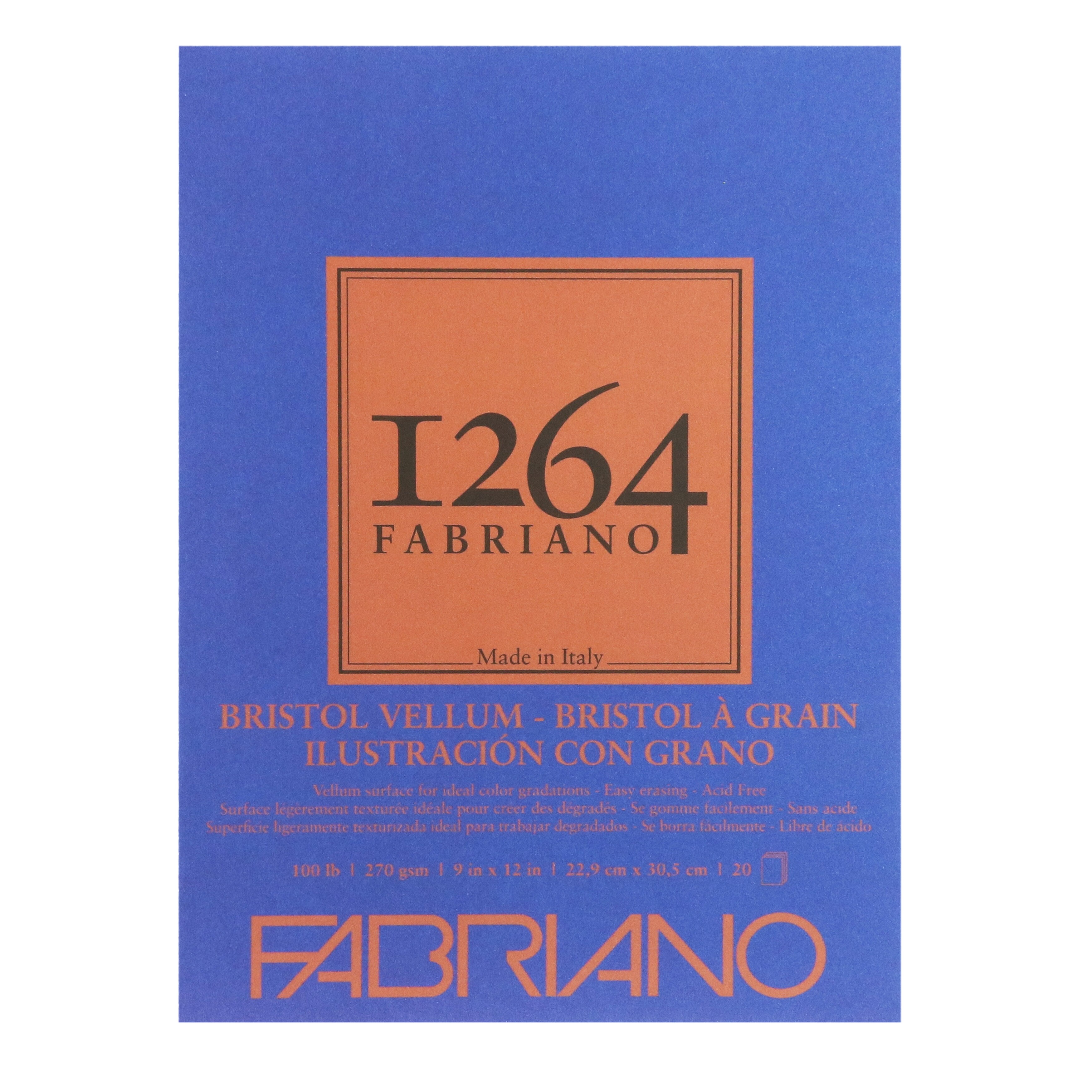 Fabriano 1264 Bristol Vellum Pad 9"x12"