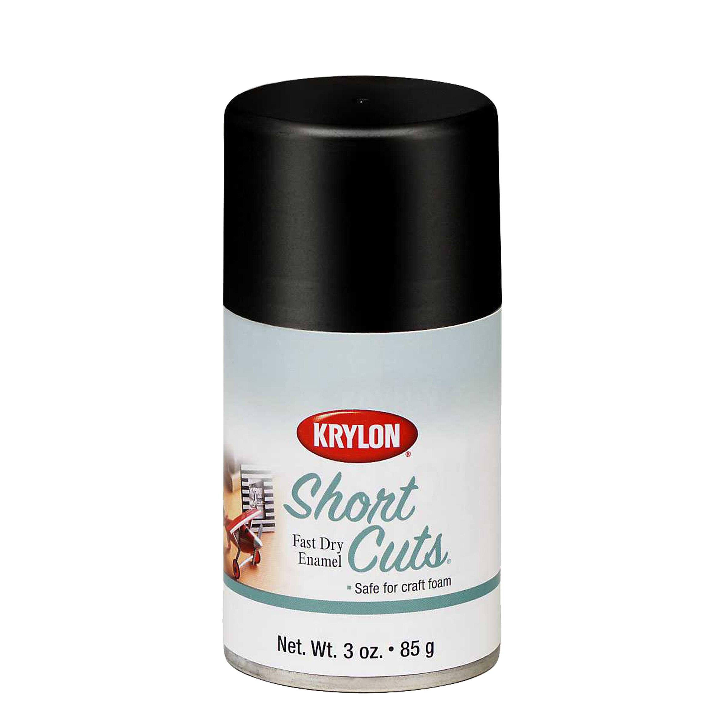 Krylon Short Cuts Spray Paint, 3 oz., Gloss Black