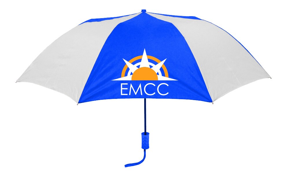 "The Sport" 2-Tone Emblematic Umbrella Automatic Folding 48" Coverage