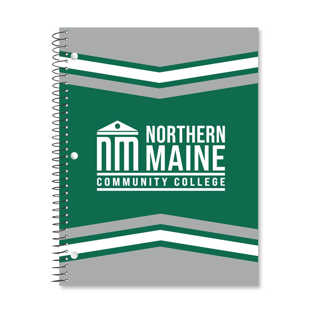 Digi Color Warp 1 Subject 11"x8.5" 70 Count College Ruled Spiral Notebook