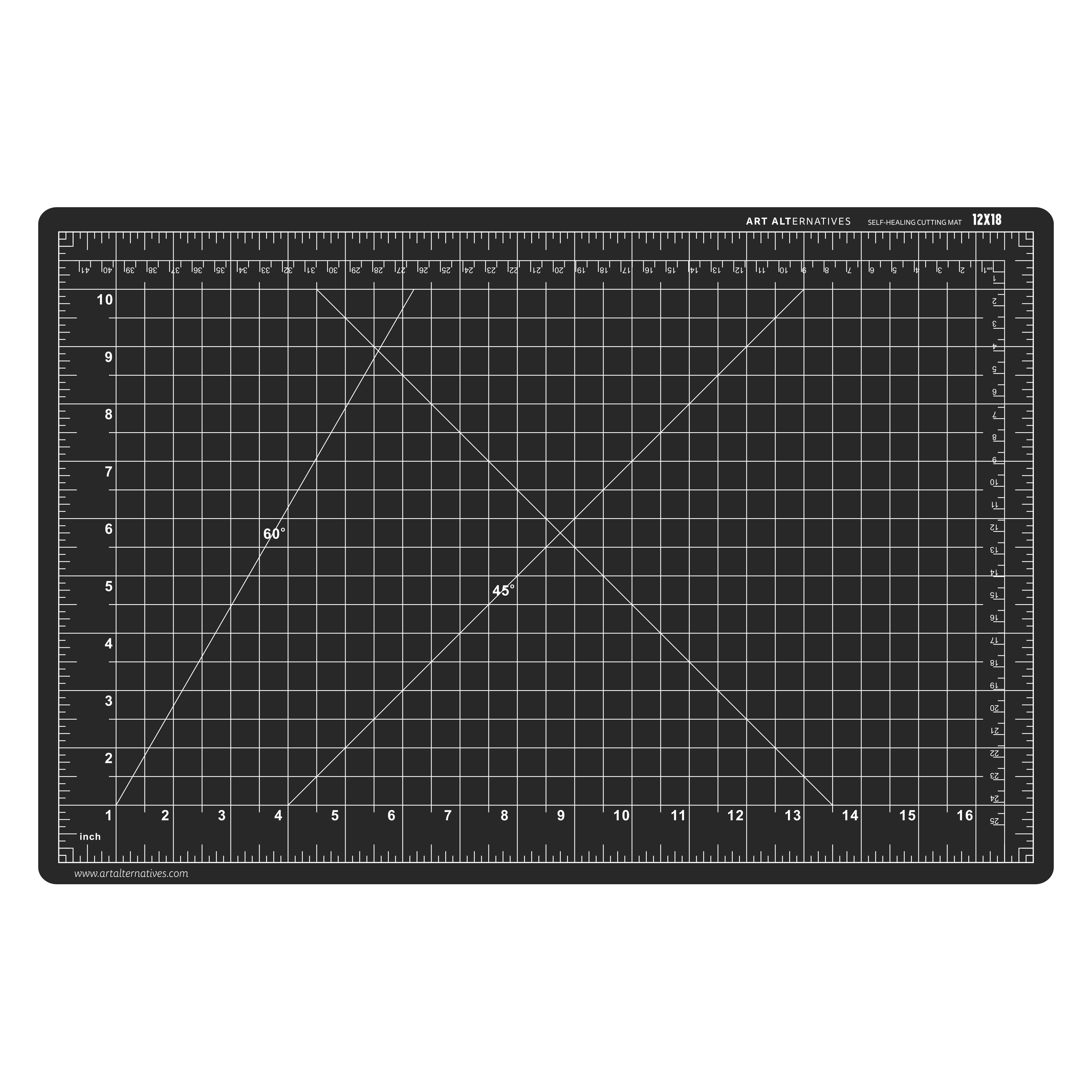 Art Alternatives Self-Healing Cutting Mat, 12" x 18", Double-Sided