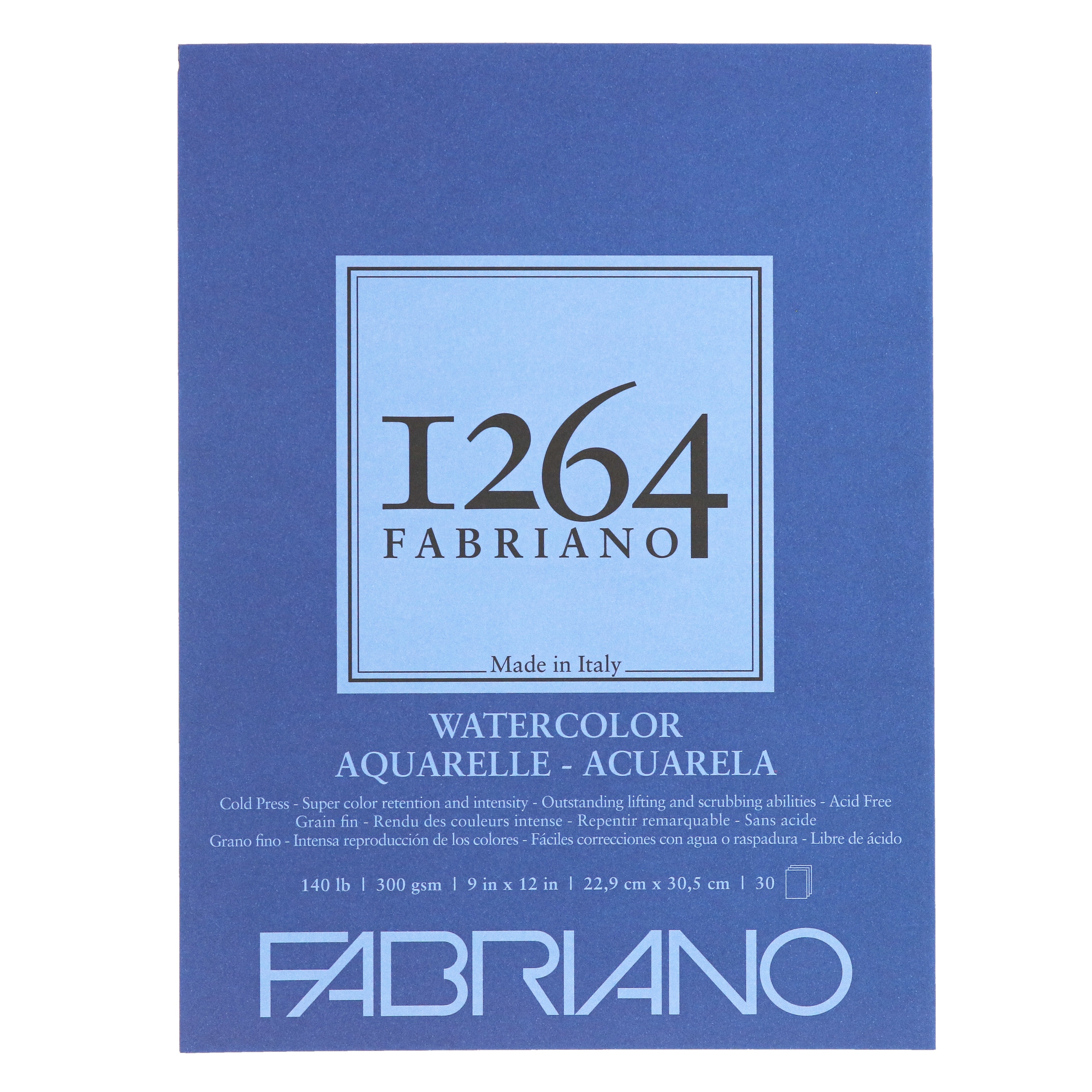 Fabriano 1264 Watercolor Pad Cold pressed 9"x12"
