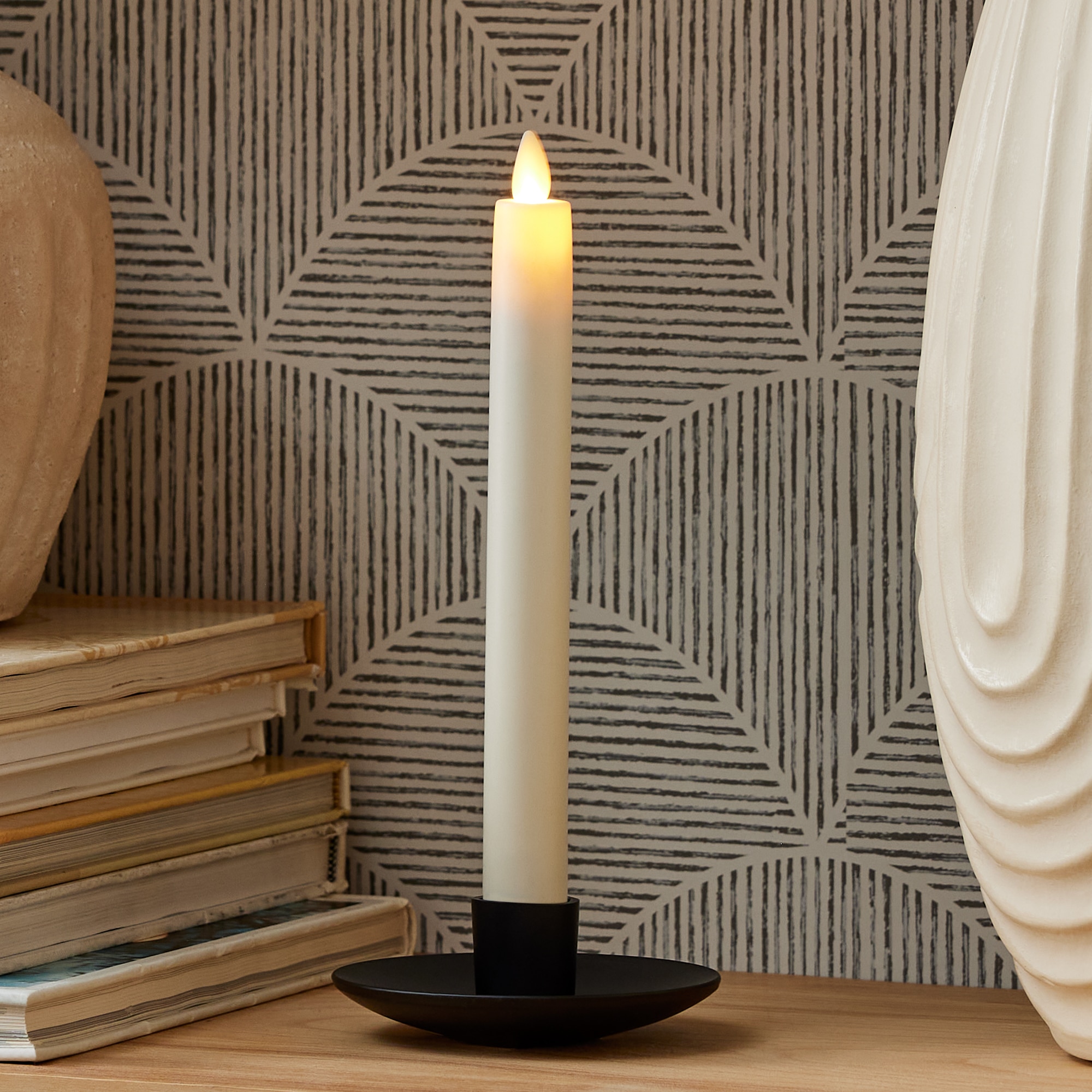 Luminara Pearl Ivory Flameless Candle Taper