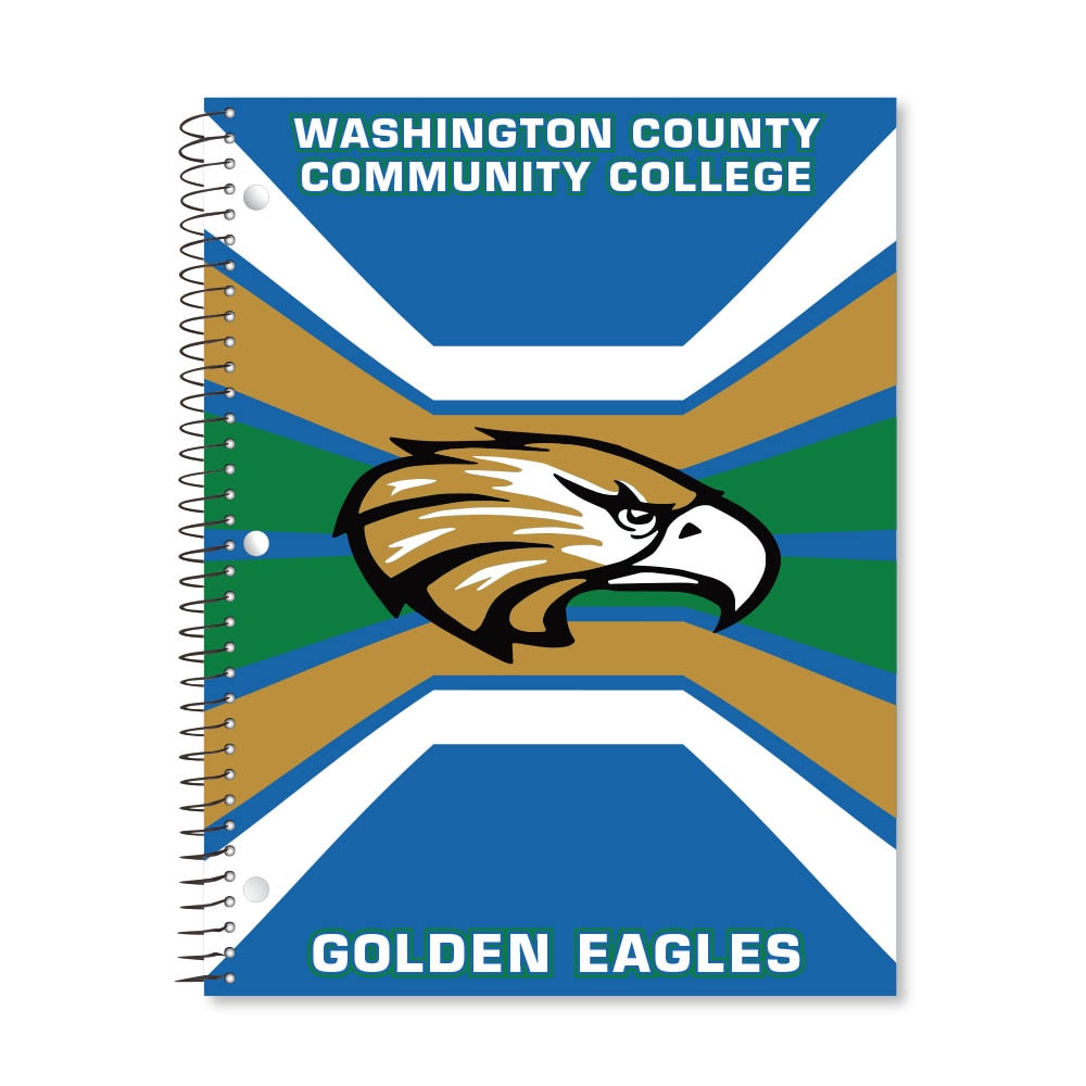Digi Color Warp 1 Subject 11"x8.5" 70 Count College Ruled Spiral Notebook
