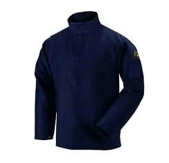 Revco FN9-30C XL Navy 9 OZ Flame Resistant Cotton 30' Coat