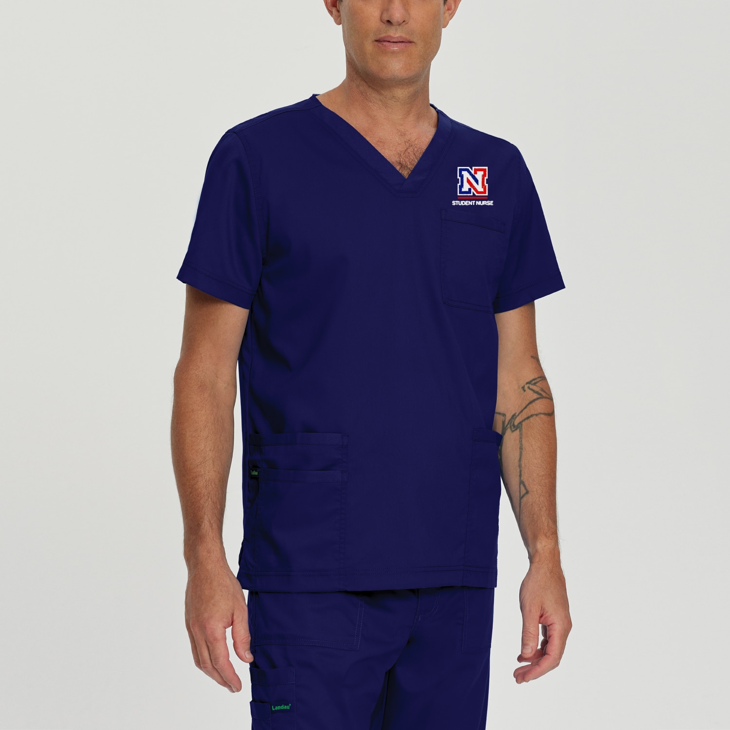 Men's 4 Pocket V-Neck Scrub Top