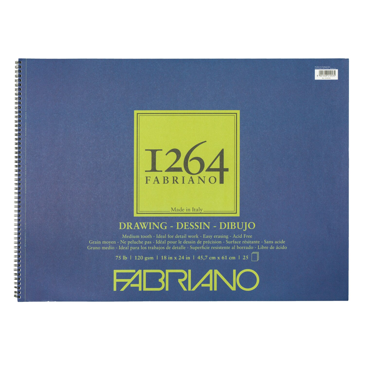 Fabriano 1264 Drawing Spiral bound Pad 18"x24"