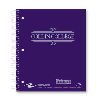 Roaring Premium 3 Subject Notebook 8.5x11 College Ruled  20lb Paper Pressboard Foil Cover