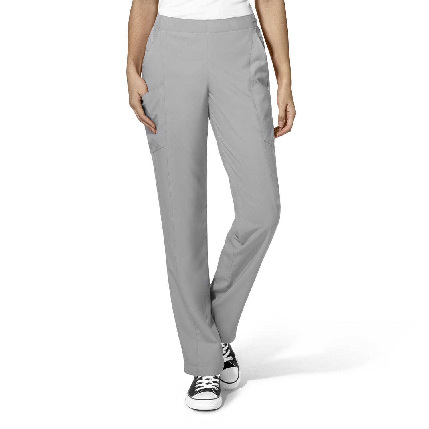 WonderWink W123 Women's Flat Front Double Cargo Scrub Pant, 5155 Petite