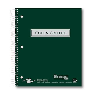 Roaring Premium 5 Subject Notebook 8.5x11 College Ruled  20lb Paper Pressboard Foil Cover