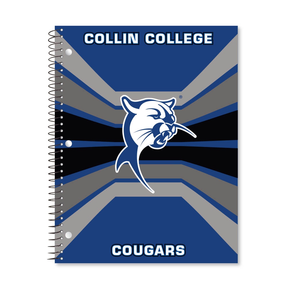 Digi Color Warp 1 Subject 11"x8.5" 70 Count College Ruled Spiral Notebook