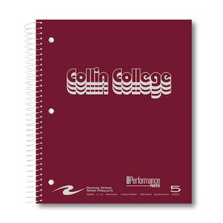 Roaring Premium 5 Subject Notebook 8.5x11 College Ruled  20lb Paper Pressboard Foil Cover