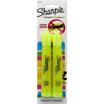 SharpieAccent Tank Highlighter Fluorescent Yellow 2Pack