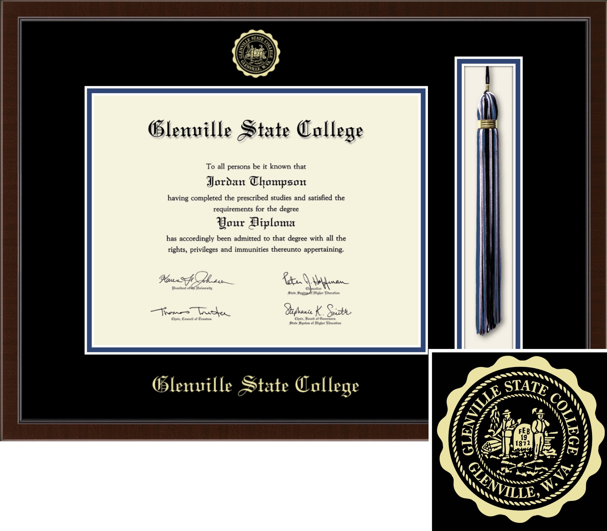 Church Hill Classics, 8.5x11,Tassel, Walnut , Associates, Bachelors, Diploma Frame, Online only