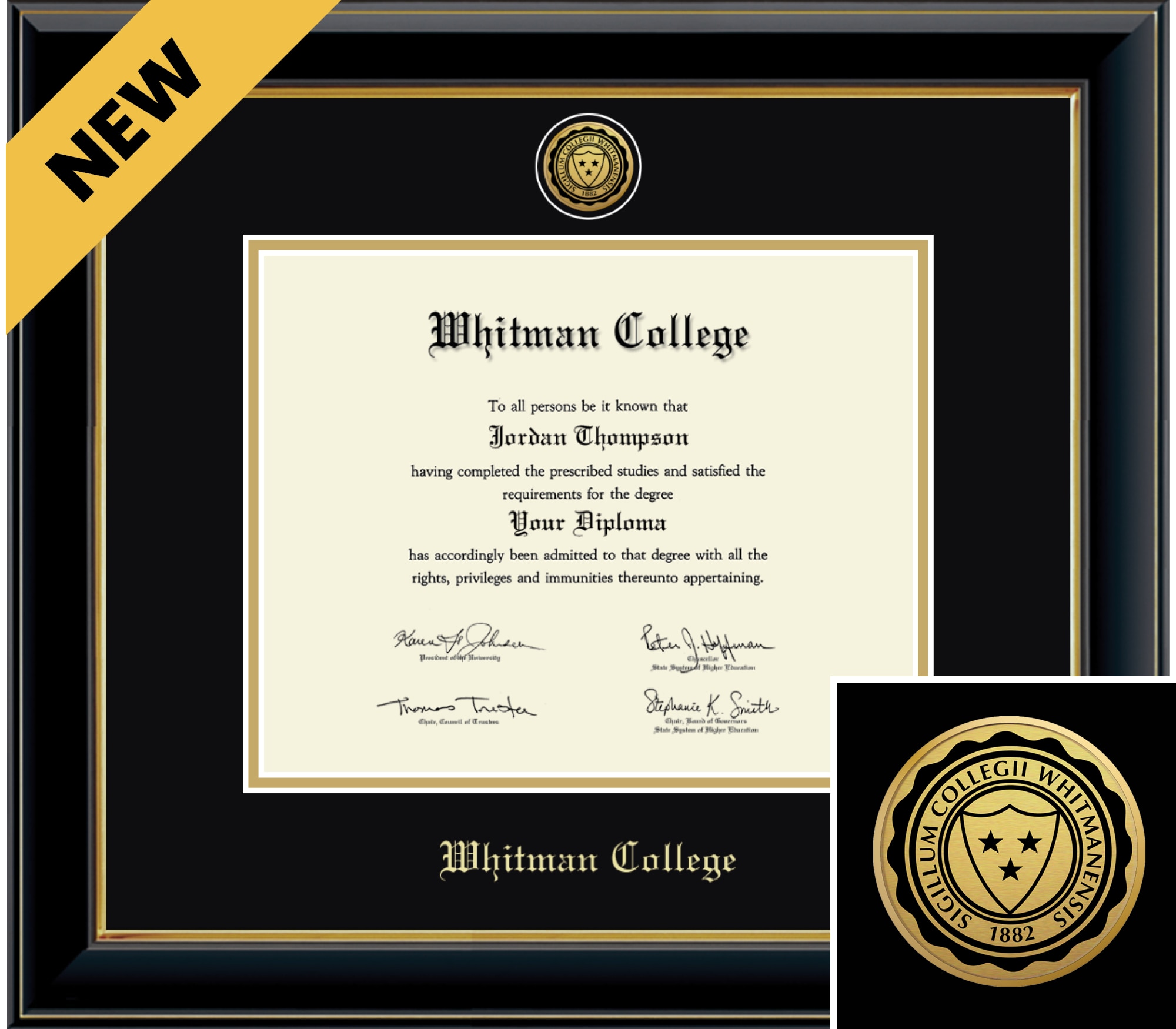 Church Hill Classics Onyx 8x10 Black Diploma Frame