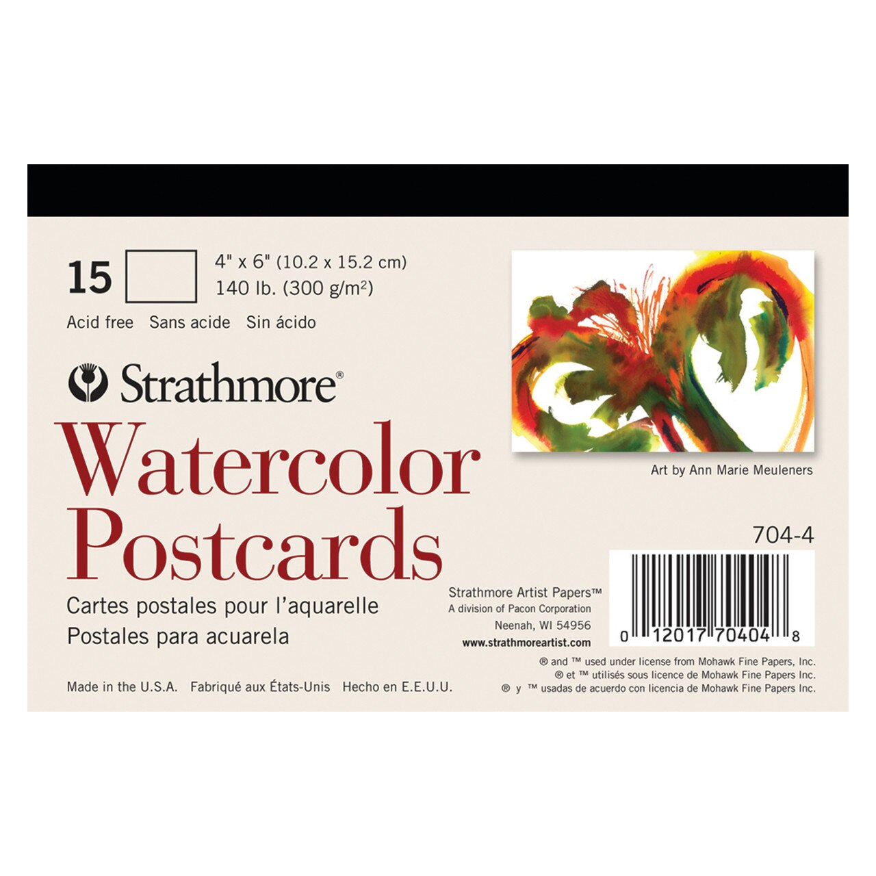 Strathmore Watercolor Postcards, 15 Sheets, Blank