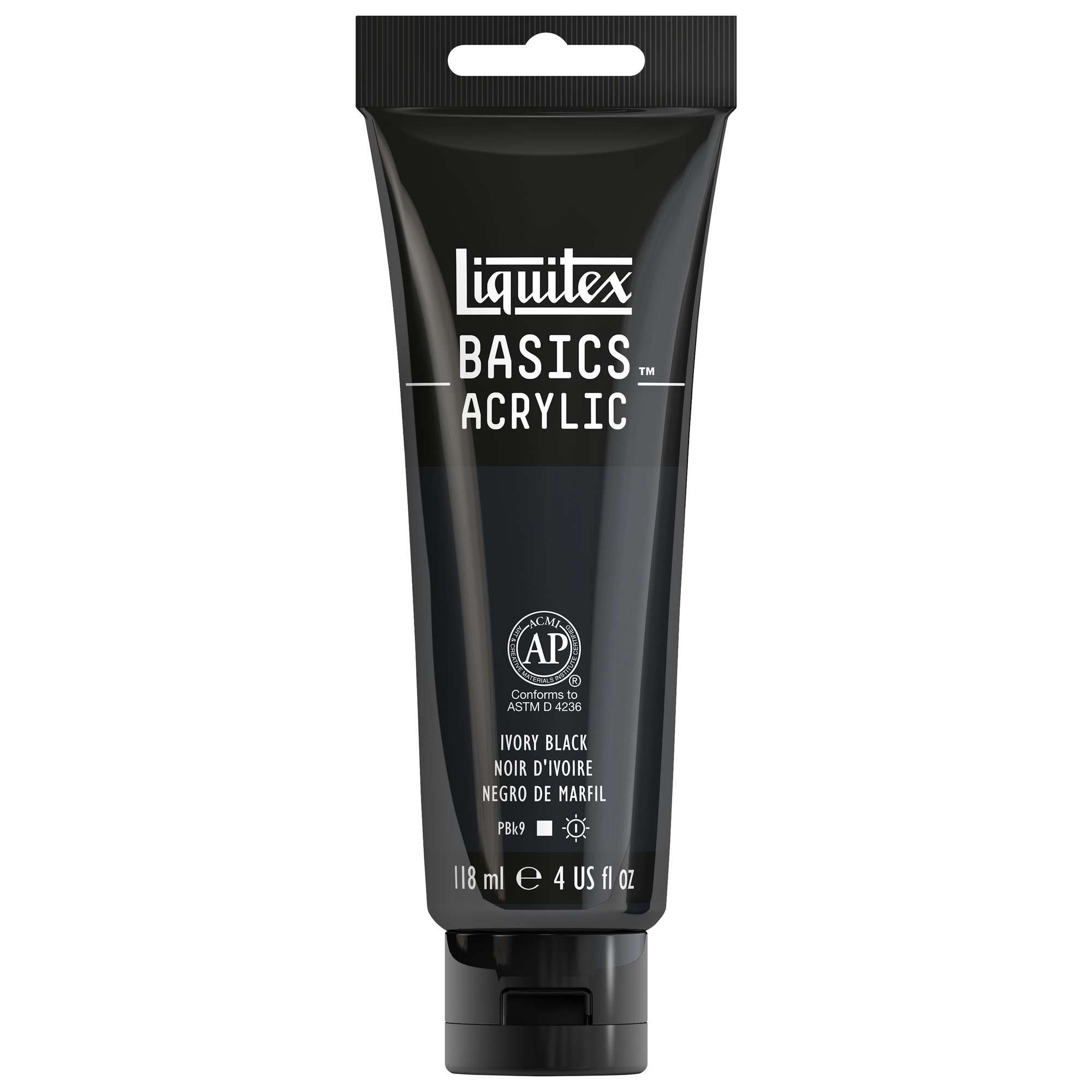 Liquitex BASICS Acrylic Color, 4 oz. Tube, Ivory Black