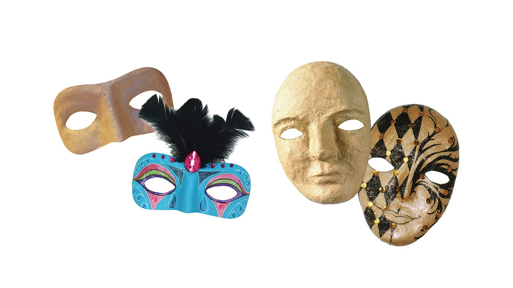 Creativity Street Papier Mache Mask, Full-Mask