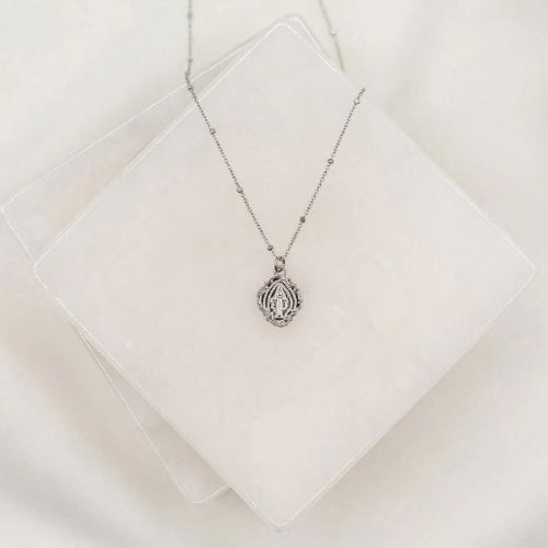 My Saint My Hero Miraculous Petite Necklace Silver