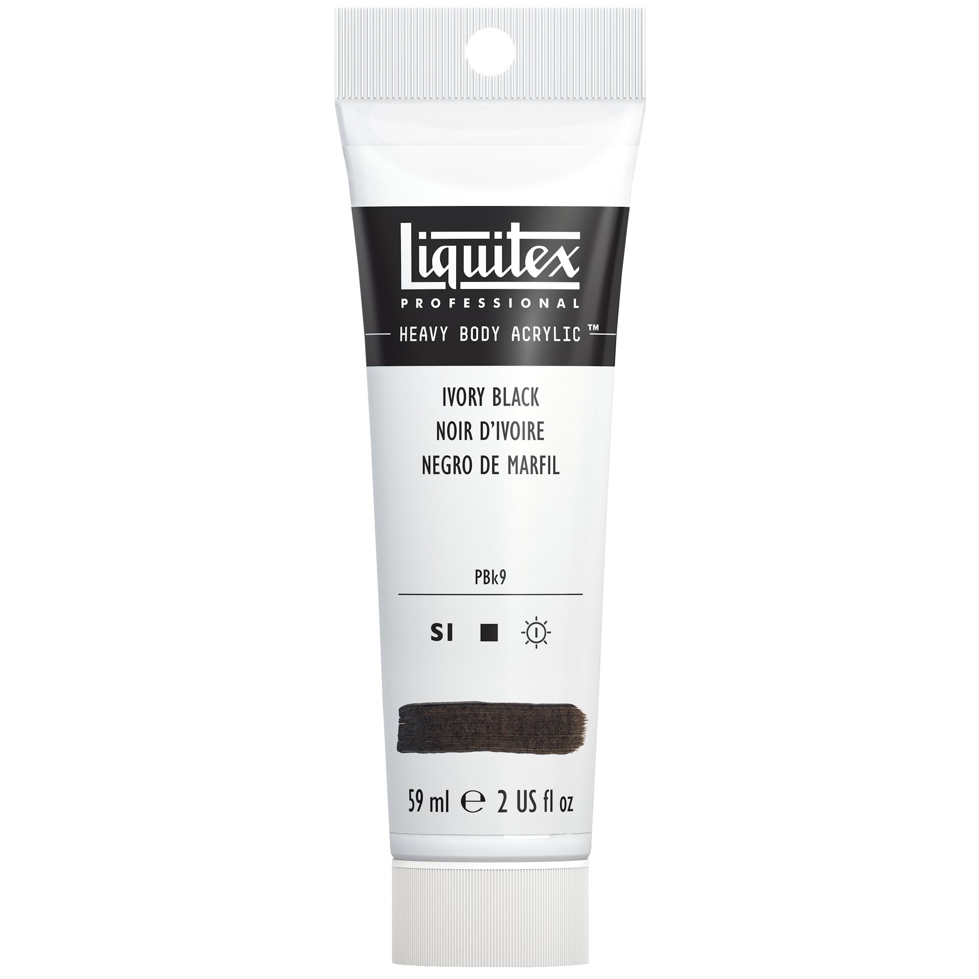 Liquitex Professional Heavy Body Acrylic Color, 2 oz. Tube, Ivory Black