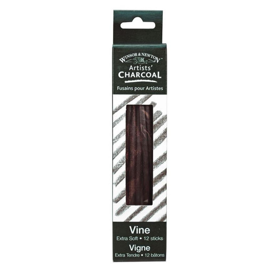Winsor & Newton Charcoal Sticks, Vine Charcoal, Extra Soft