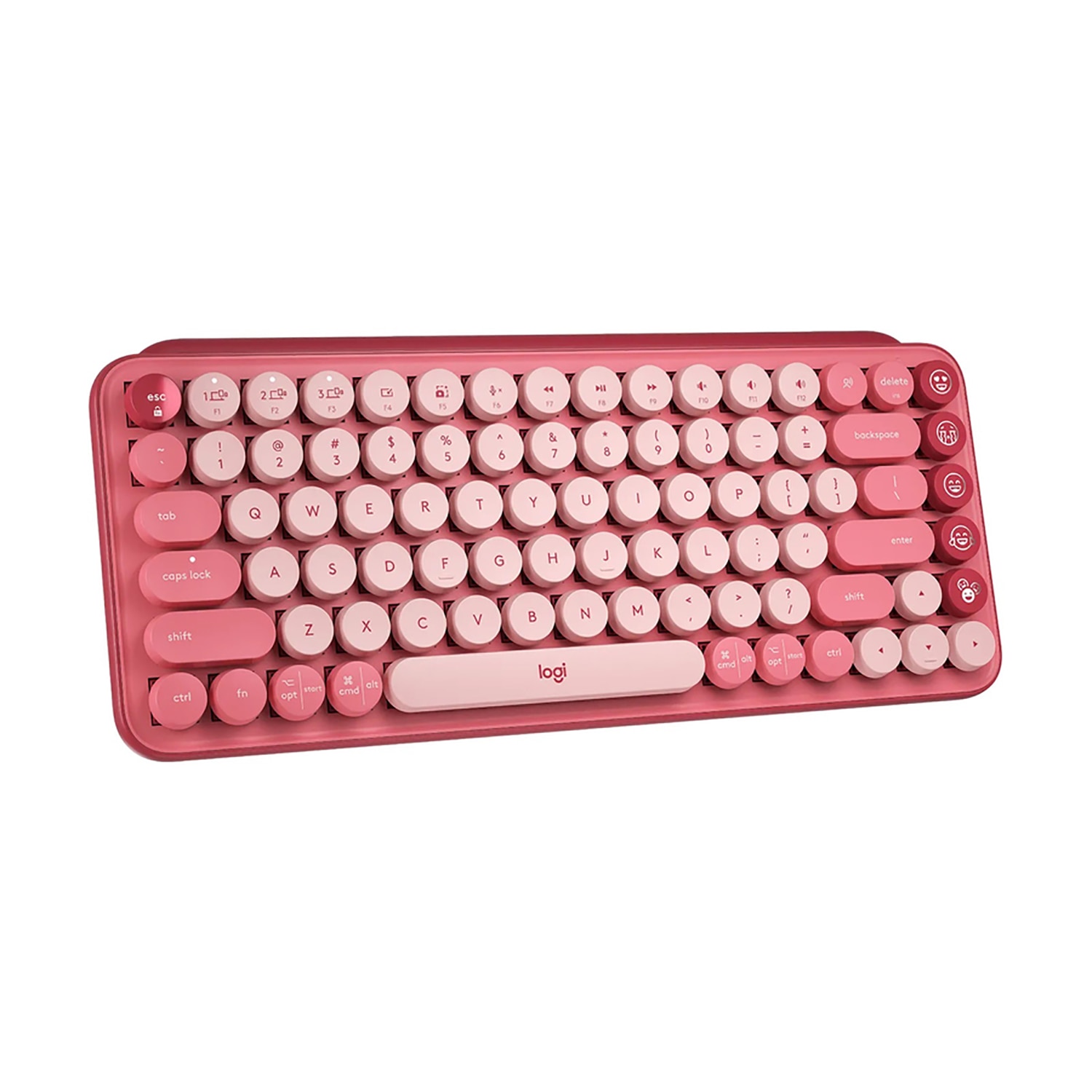 Logitech POP Keys Wireless Mechanical Keyboard with Customizable Emoji Keys Hearbreaker Rose