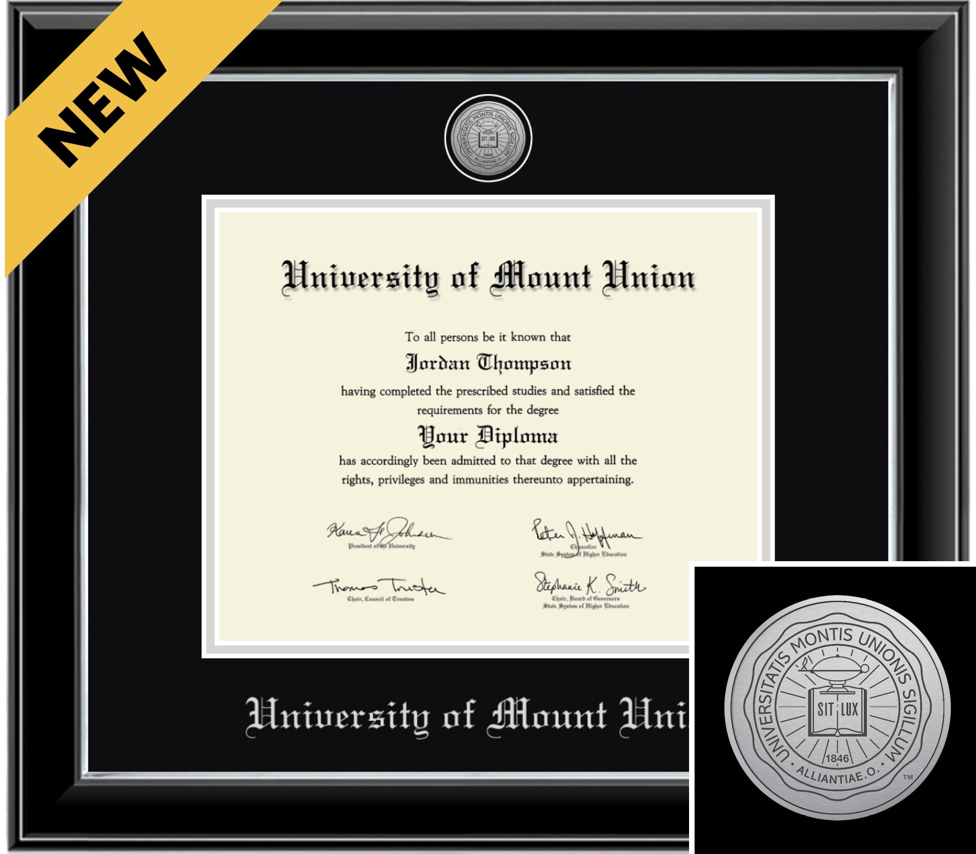 Church Hill Classics Onyx 8x10 Black Diploma Frame