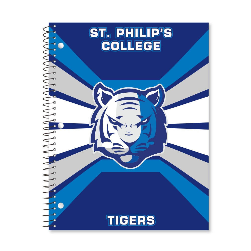 Digi Color Warp 1 Subject 11"x8.5" 70 Count College Ruled Spiral Notebook