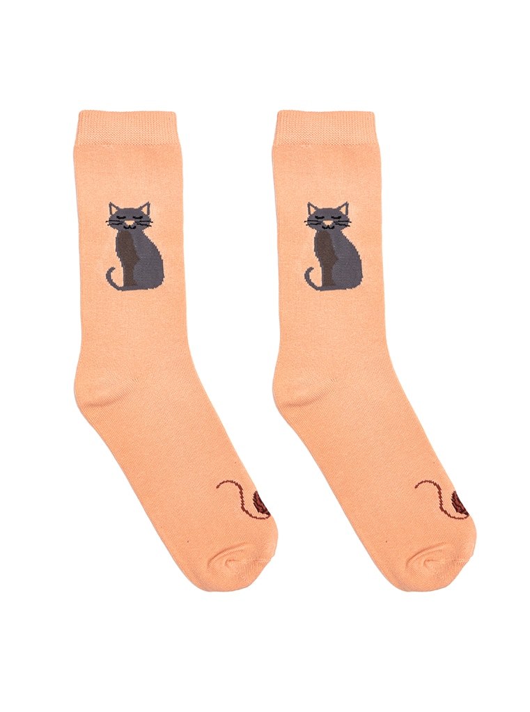 Living Royal Cat 3D Crew Socks