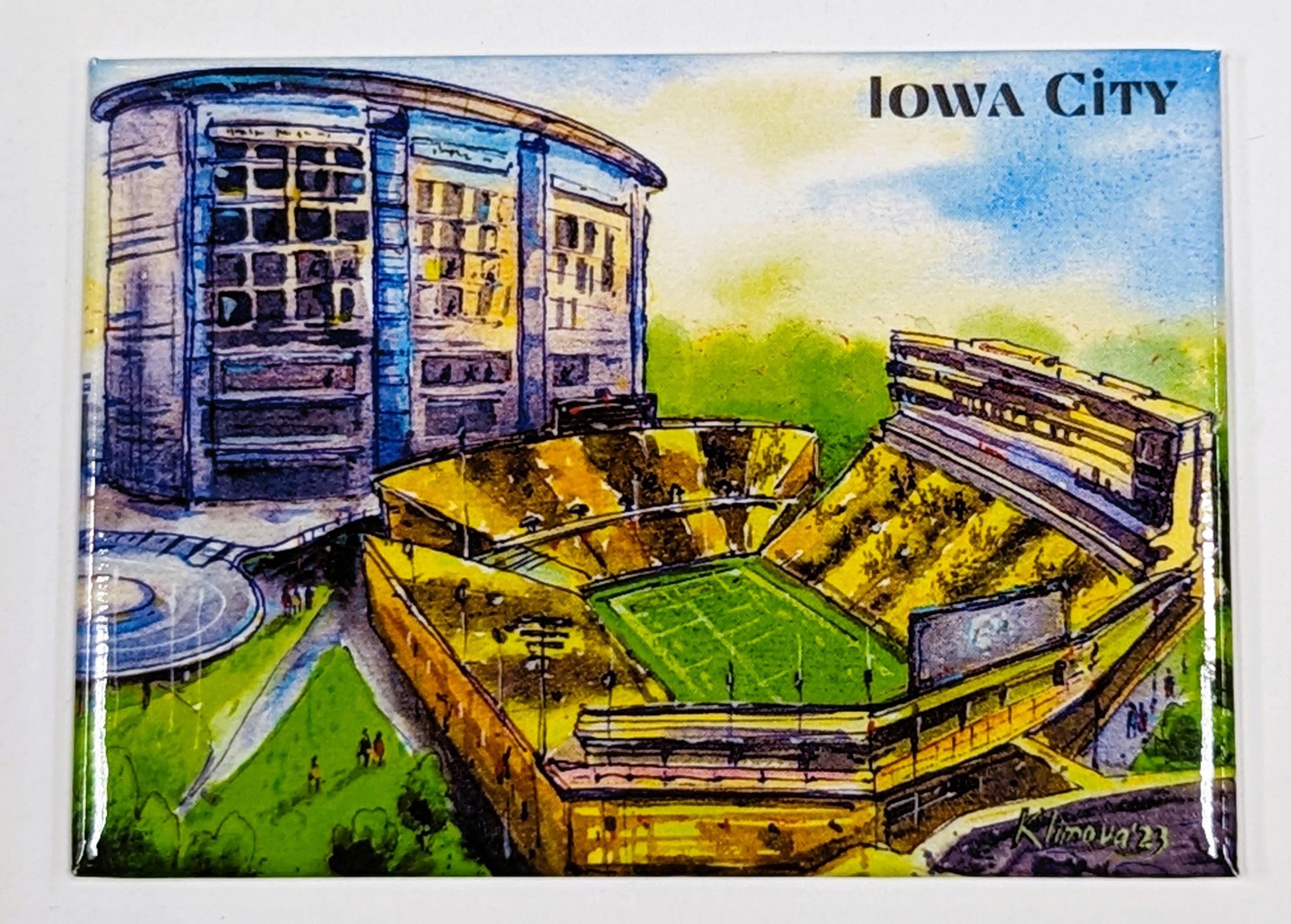 A view of the Stead Family Children's Hospital & Kinnick Stadium