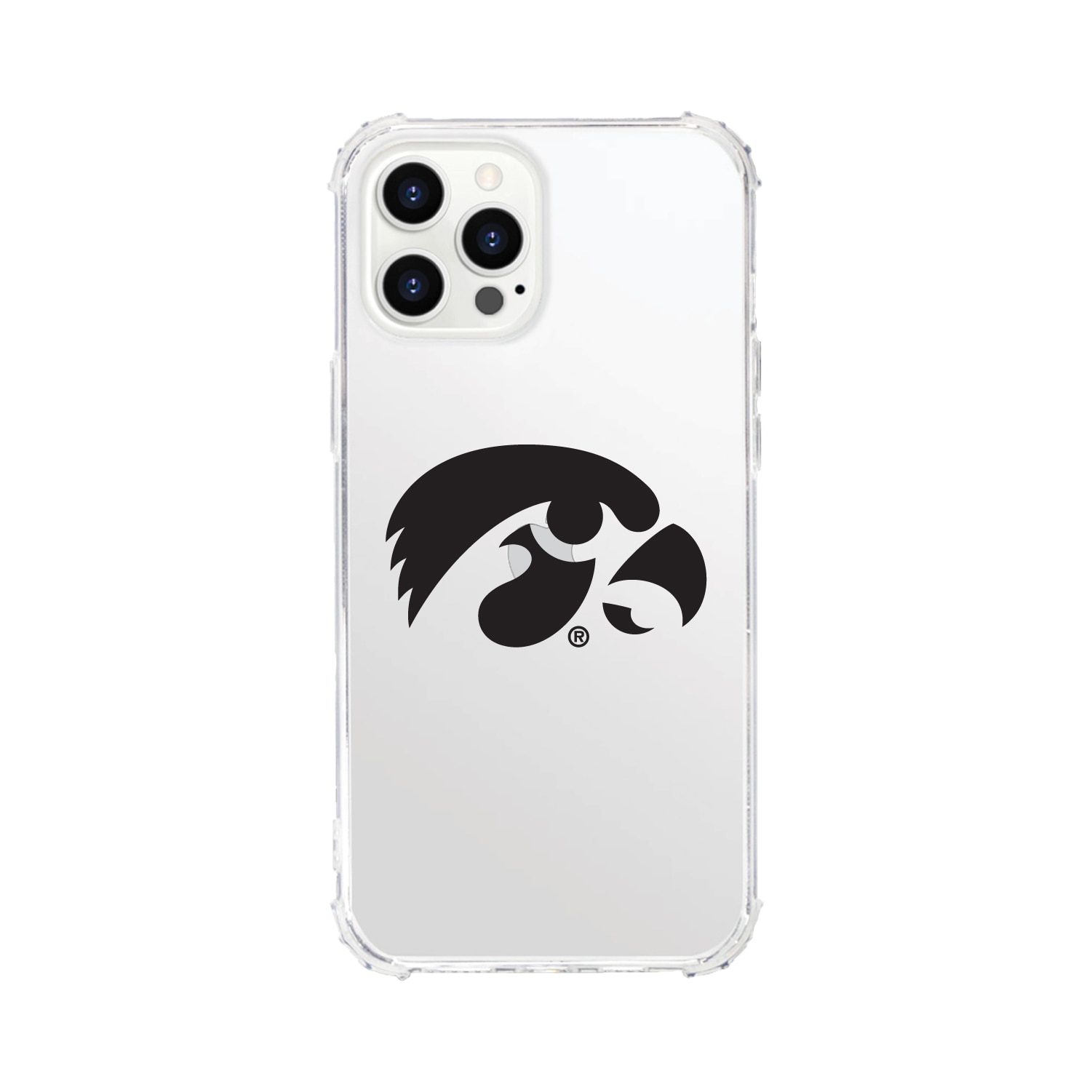 The University of Iowa Hawks Clear Tough Edge Phone Case, Classic- iPhone 13 Pro