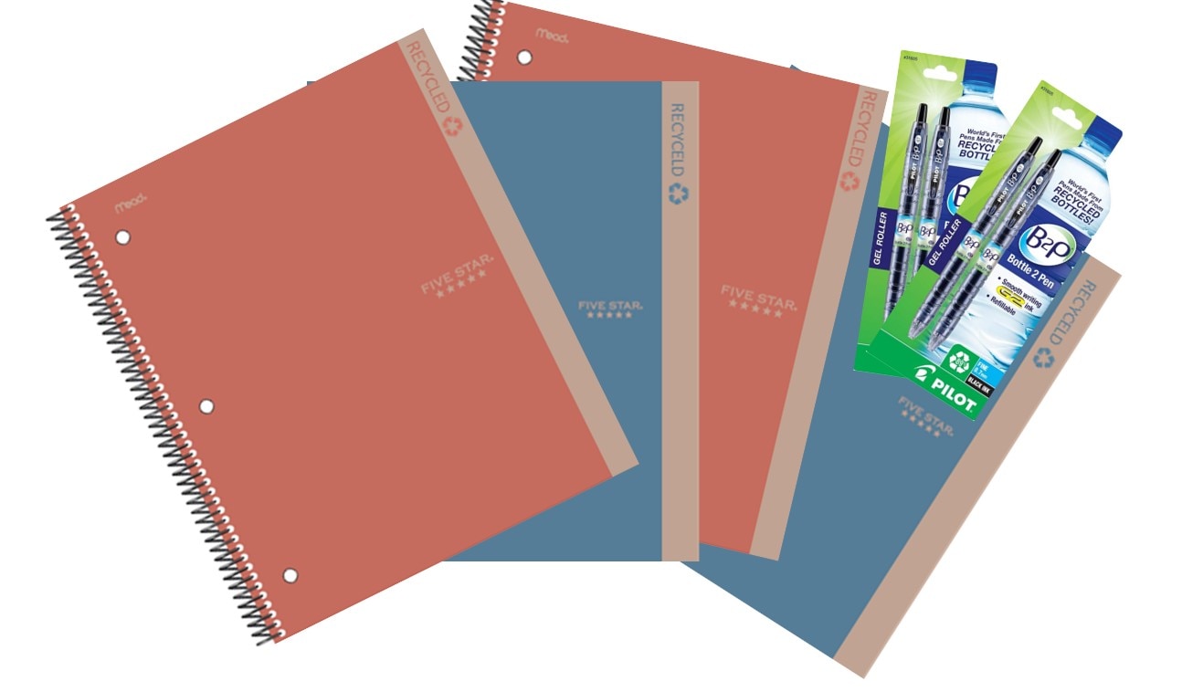 Recycled Notebook and Pens Starter Pack - 10% Savings!