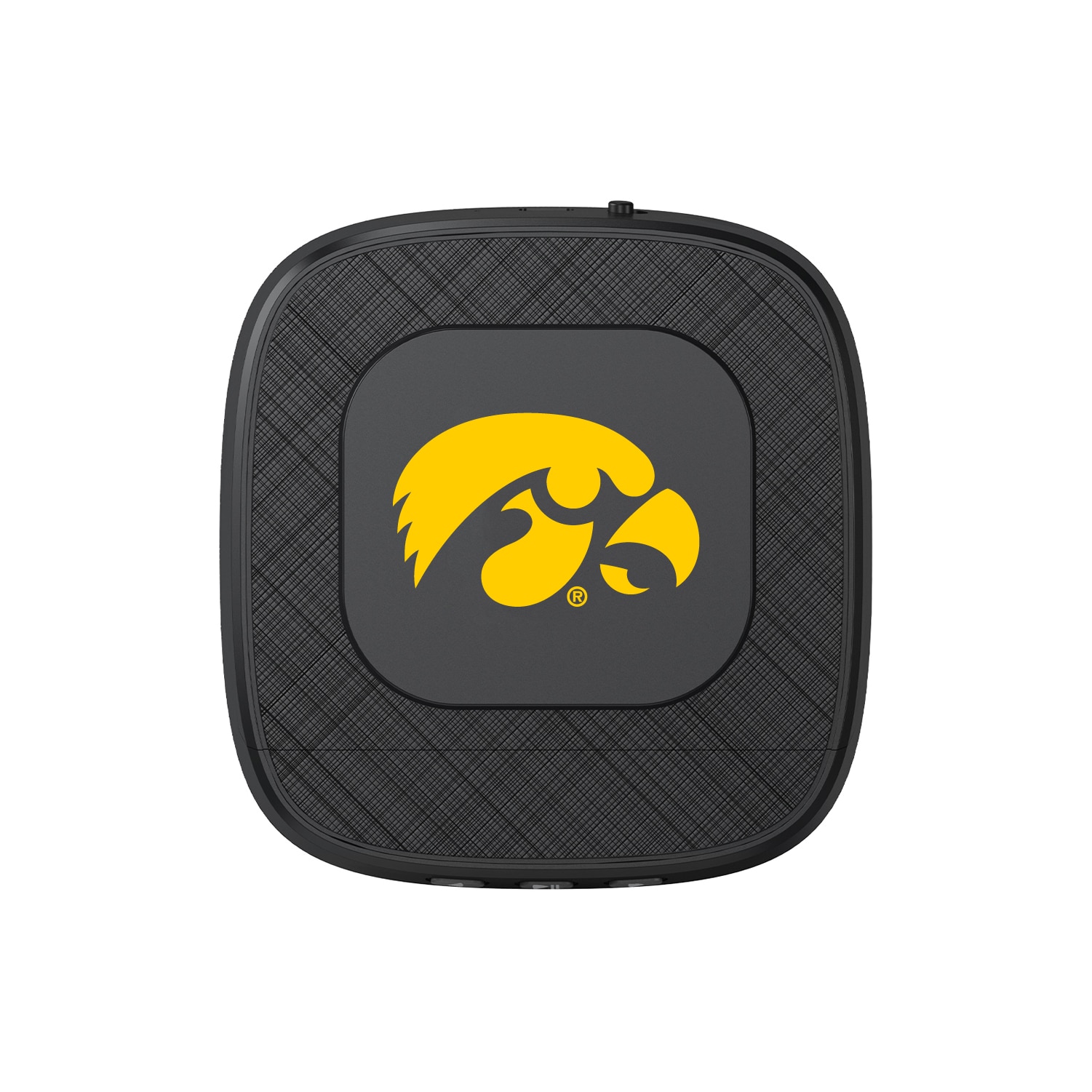 The University of Iowa Portable Speaker with Phone Charger, Black, Classic